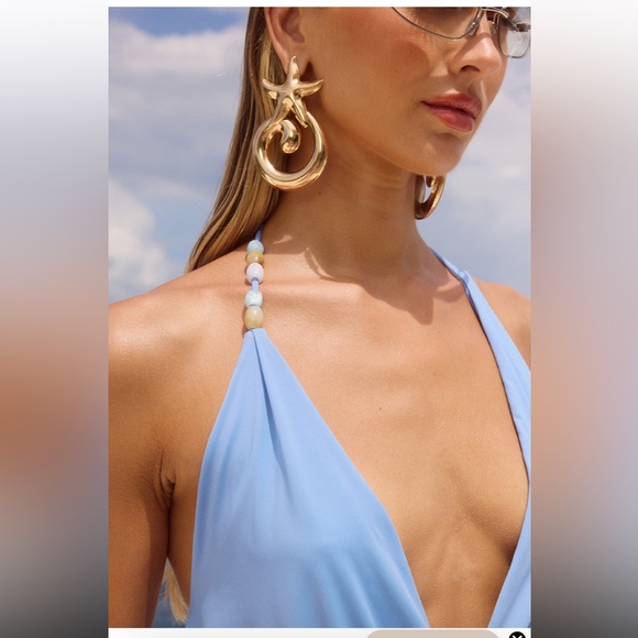 Elegant Blue Mini Dress - Picture 5 of 6